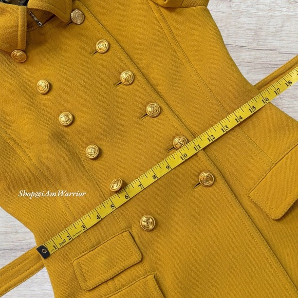 J.Crew goldenrod double breasted double cloth wool belted coat *shop@iamwarrior - Picture 8 of 15
